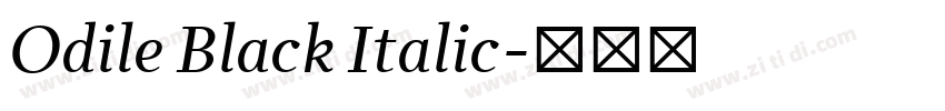 Odile Black Italic字体转换